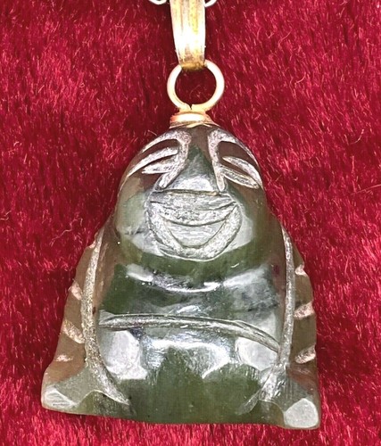 Laughing lucky buddha carved - laughing,