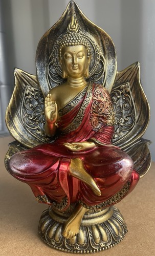 Red gold thai buddha seated - &,